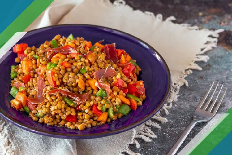 Receta de ensalada de lentejas con naranja