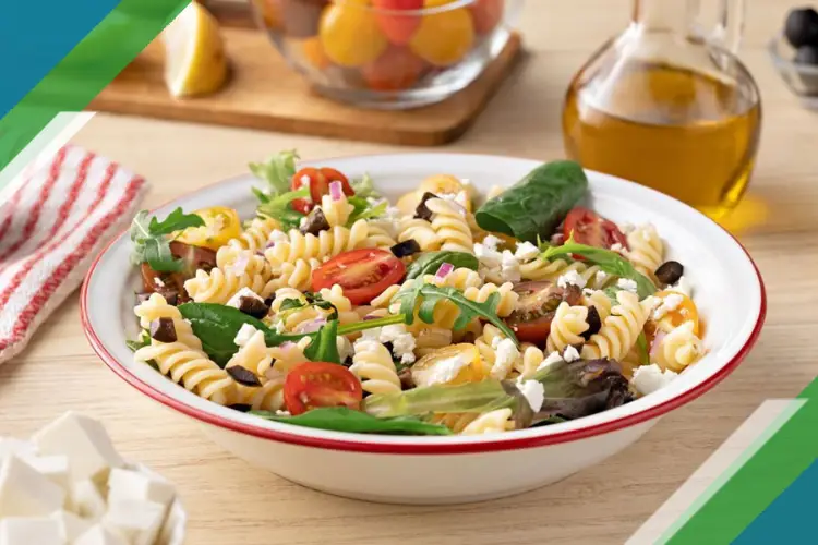 Receta de ensalada mediterranea con queso feta