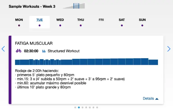 Ejemplo de una semana de entrenamiento para la Quebrantahuesos